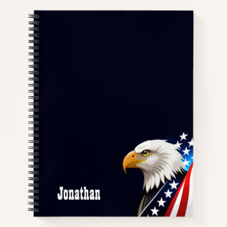 Eleganter Patriotic Eagle Minimalistisch Notizbuch