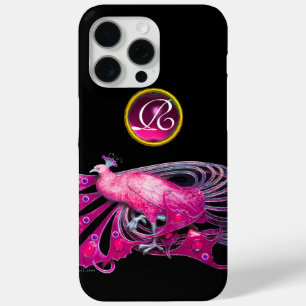 ELEGANTER PEACOCK IN PINK FUCHSIA, AMETHYST MONOGR TITLE_SEO2
