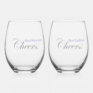Eleganter Personalisierter Beifall! Beste Mama und Weinglas Ohne Stiel