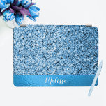 Eleganter Personalisierter Blue Glitzer Look Luxur iPad Air Hülle<br><div class="desc">Eleganter Personalisierter Blue Glitzer Look Luxury iPad Air Cover . Perfektes Muster für jede Person.</div>