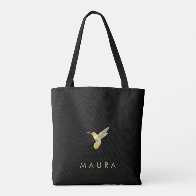 Eleganter Personalisierter Goldbrunnen Tasche (Rückseite)