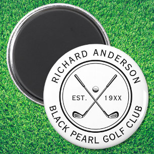 Eleganter personalisierter Golfschlägername Magnet
