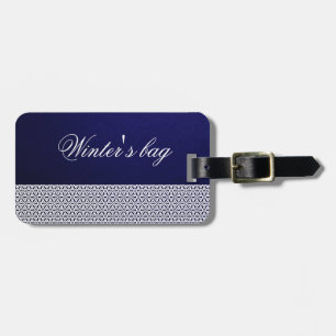 Eleganter personalisierter Marineblau Gepäckanhänger