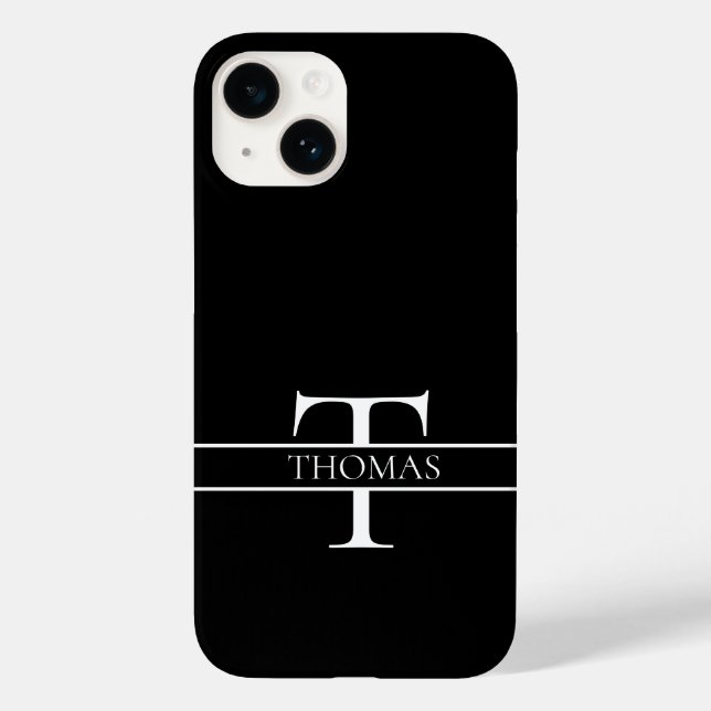 Eleganter Personalisierter Mit Monogramm Individue Case-Mate iPhone 14 Hülle (Rückseite)