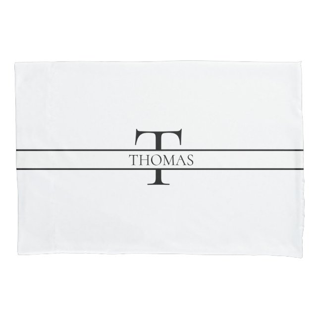 Eleganter Personalisierter Mit Monogramm Individue Kissenbezug (Vorderseite)