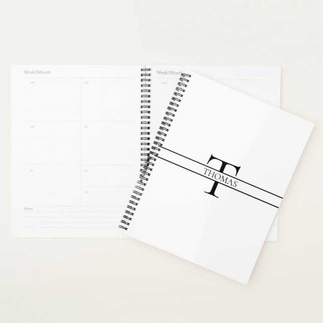 Eleganter Personalisierter Mit Monogramm Individue Planer (Anzeige)