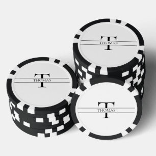 Eleganter Personalisierter Mit Monogramm Individue Pokerchips