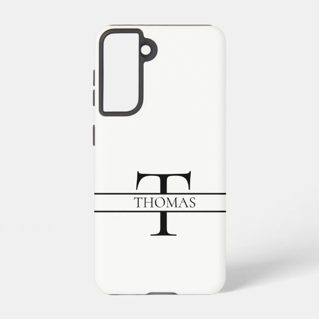 Eleganter Personalisierter Mit Monogramm Individue Samsung Galaxy Hülle (Rückseite)