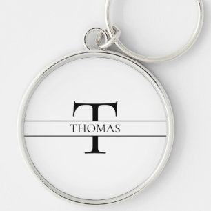 Eleganter Personalisierter Mit Monogramm Individue Schlüsselanhänger