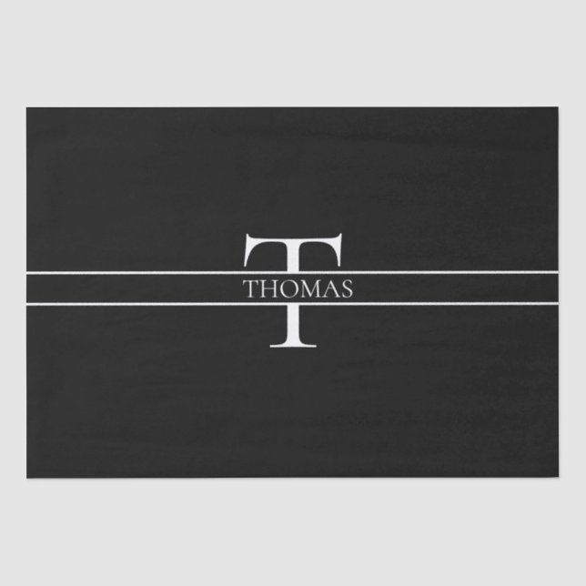Eleganter Personalisierter Mit Monogramm Individue Seidenpapier (Vorderseite)
