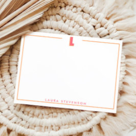 Eleganter personalisierter Monogramm-3D-Buchstabe  Mitteilungskarte