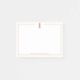 Eleganter personalisierter Monogramm-3D-Buchstabe  Post-it Klebezettel