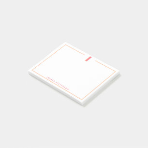 Eleganter personalisierter Monogramm-3D-Buchstabe Post-it Klebezettel