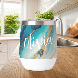 Eleganter Personalisierter Name aus blauem Marmor