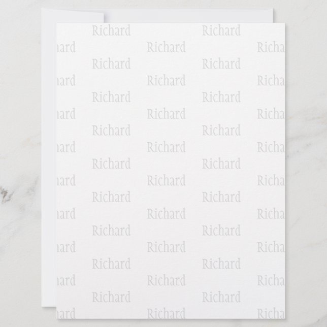 Eleganter personalisierter Name  Briefbogen (Vorderseite)