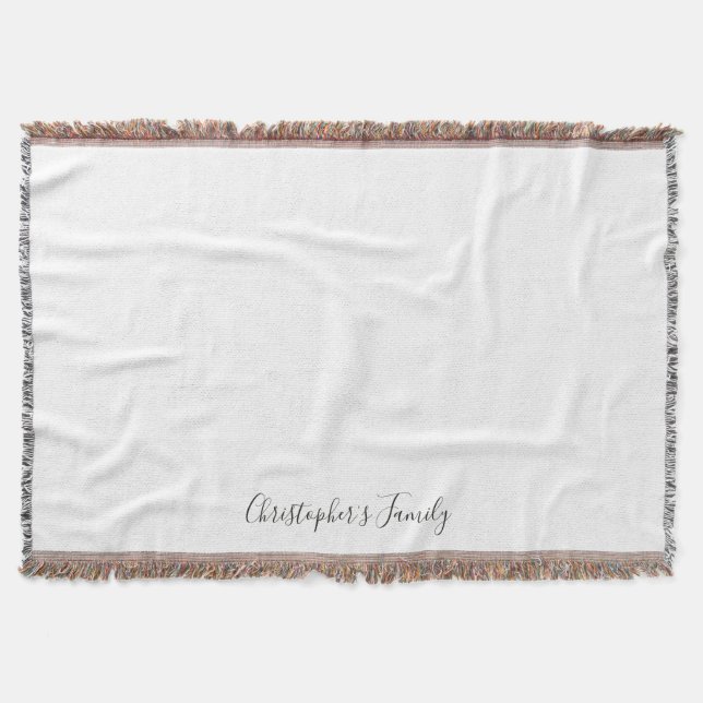 Eleganter Personalisierter Name Decke (Vorderseite)