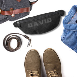 Eleganter Personalisierter Name für Black Imitats  Bauchtasche