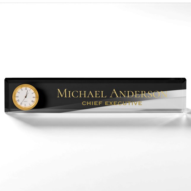 Eleganter Personalisierter Schreibtisch Name Plate Namensplakette (Vorderseite)