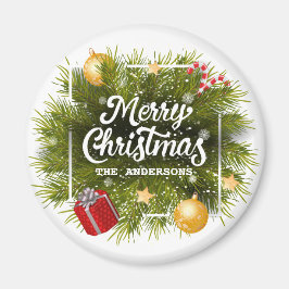 Eleganter Personalisierter Weihnachtsbaum | Magnet