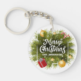 Eleganter Personalisierter Weihnachtsbaum Schlüsse Schlüsselanhänger