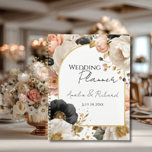 Eleganter persönlicher Hochzeitsplaner mit florale Planer