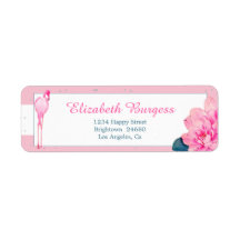 Eleganter Persönlicher Rosa Streifen Flamingo Rose