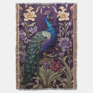 Eleganter Pfau Auf Lila William Morris Inspiriert Decke