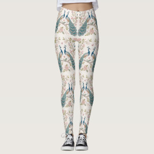 Eleganter Pfau Floral Vintage (5) Leggings