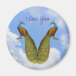 Eleganter Pfau Ich liebe dich Magnet