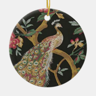 Eleganter Pfau Keramik Ornament