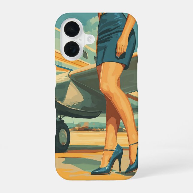 Eleganter Pilot am Jet iPhone 16 Hülle (Rückseite)