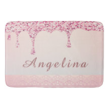 Eleganter Pink Glam Glitzer Tropfen