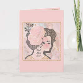 Eleganter Pink Gold Mother's Day Keepake Karte