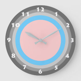 ELEGANTER PINK UND BLAUE Wall Clock Große Wanduhr