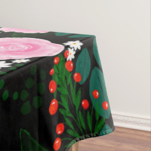 Eleganter Pink und Weiß Aquarellfarbe Farbe Farbe Tischdecke