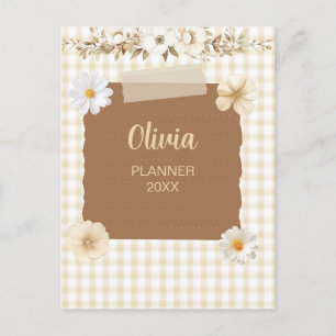 Eleganter Planer mit Akzenten für weiche Briefmark Postkarte