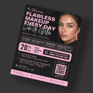 Eleganter PMU-Künstler Ästhetische Schönheit Pink  Flyer