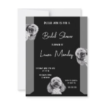 eleganter Poodle Hund Bridal Dusche Einladung
