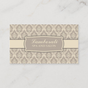 Eleganter professioneller Damast-Innenraumgestalte Visitenkarte