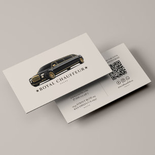 Eleganter professioneller Executive-Limousinen-Cha Visitenkarte