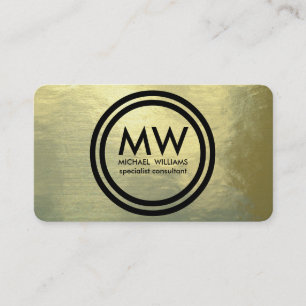 Eleganter Professioneller Kreis einfaches Gold Visitenkarte