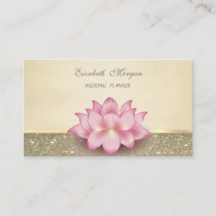 Eleganter professioneller Luxus-Glitter-Lotus Visitenkarte