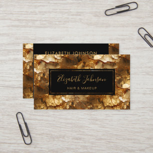 Eleganter professioneller schwarzer Gold-Glitter-F Visitenkarte