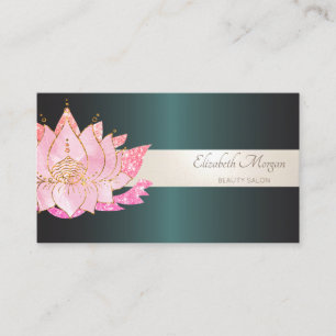 Eleganter professioneller Streifen-Glitter-Lotus-G Visitenkarte