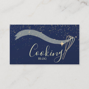 Eleganter Profi,Gold,Marineblau,Schneebesen,Kochen Visitenkarte