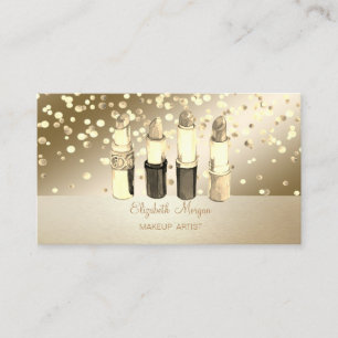 Eleganter Profi, Modern, Konfetti, Lippenstifte Visitenkarte