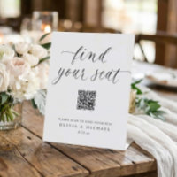 Eleganter QR-Code Digital Sitzplan Hochzeit