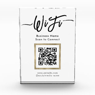 Eleganter QR-Code für WLAN-Verbindung Fotoblock