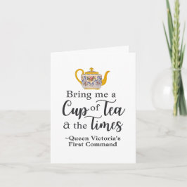 Eleganter Queen Victoria Bookish Tea Abschluss Karte