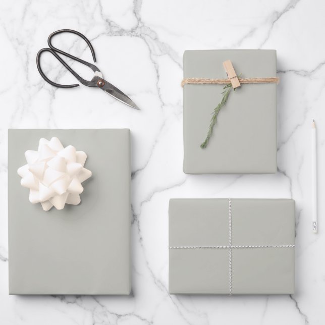 Eleganter, raffinierter Weise Minimalistisch und e Geschenkpapier Set (Vorderseite)
